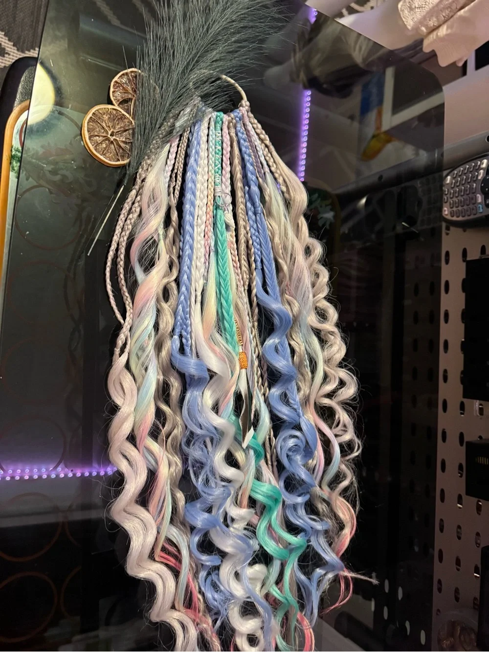 Pastel Mermaid Hair Extensions - Multi Color